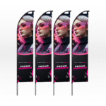 Banderas Vela Publicitarias Kit 4 Unidades