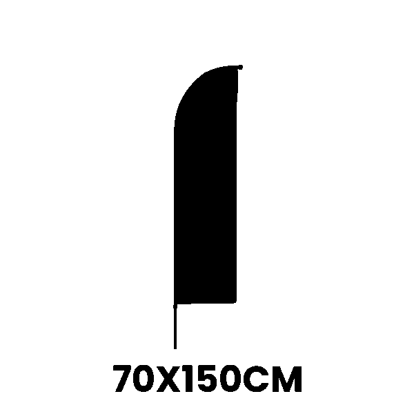 bandera estilo vela tamaño 70x150cm