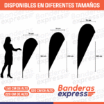 Bandera estilo gota para publicidad