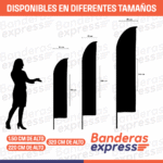 Bandera publicitarias estilo vela diferentes tamaño